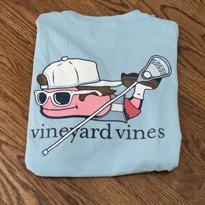 Vineyard Vines Blue Lacrosse Whale T-Shirt